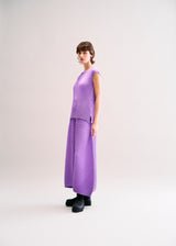 GLEAM PLEATS Trousers Purple