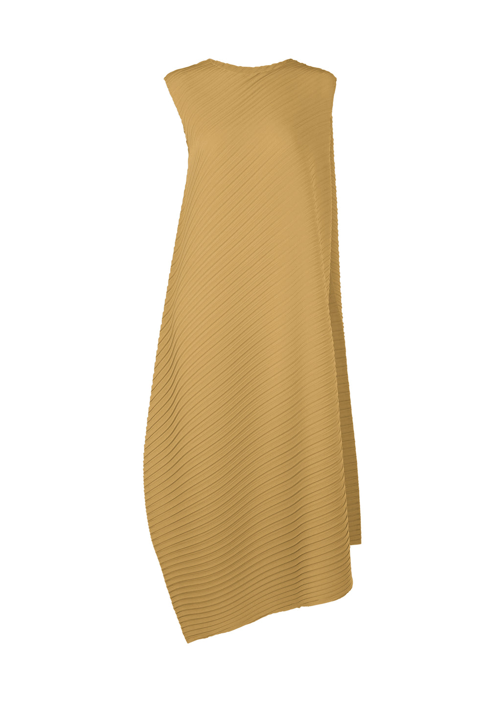 REITERATION PLEATS SOLID Dress Ochre | ISSEY MIYAKE