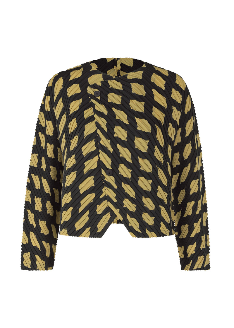 REITERATION PLEATS Cardigan Ochre-Hued