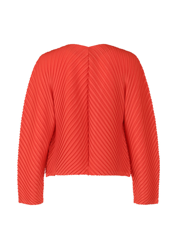 REITERATION PLEATS SOLID Cardigan Red