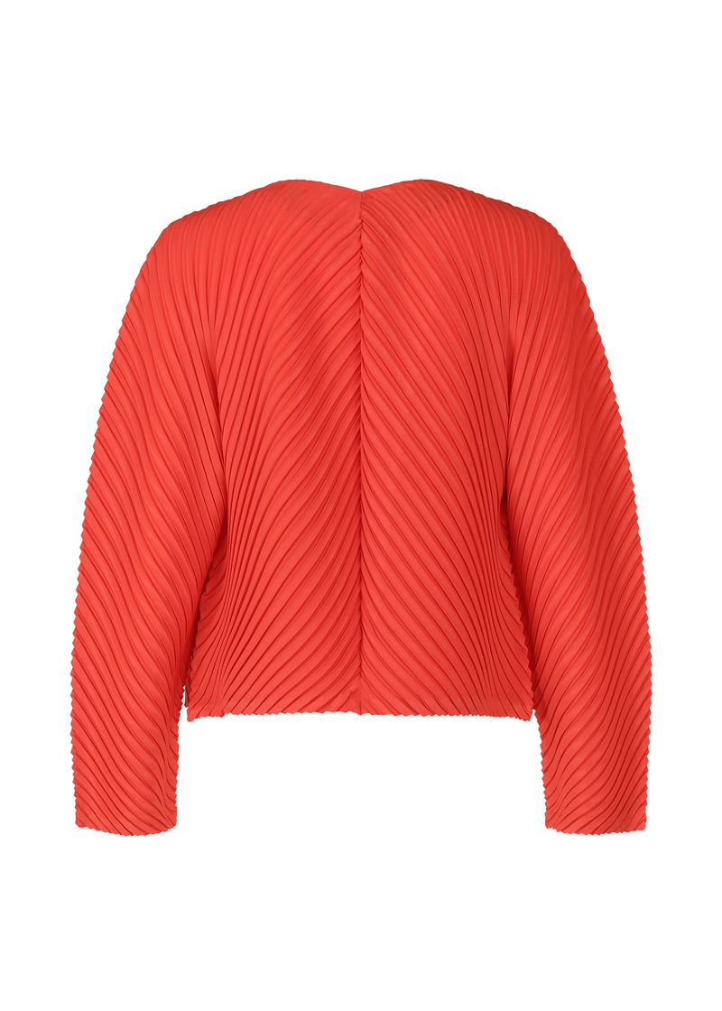 REITERATION PLEATS SOLID Cardigan Red | ISSEY MIYAKE ONLINE STORE UK