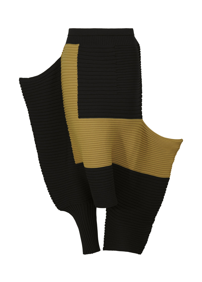 RECTILINEAR Trousers Ochre x Black