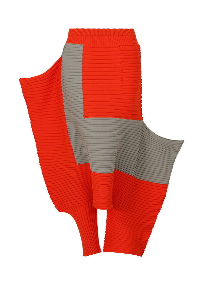RECTILINEAR Trousers Grey x Red