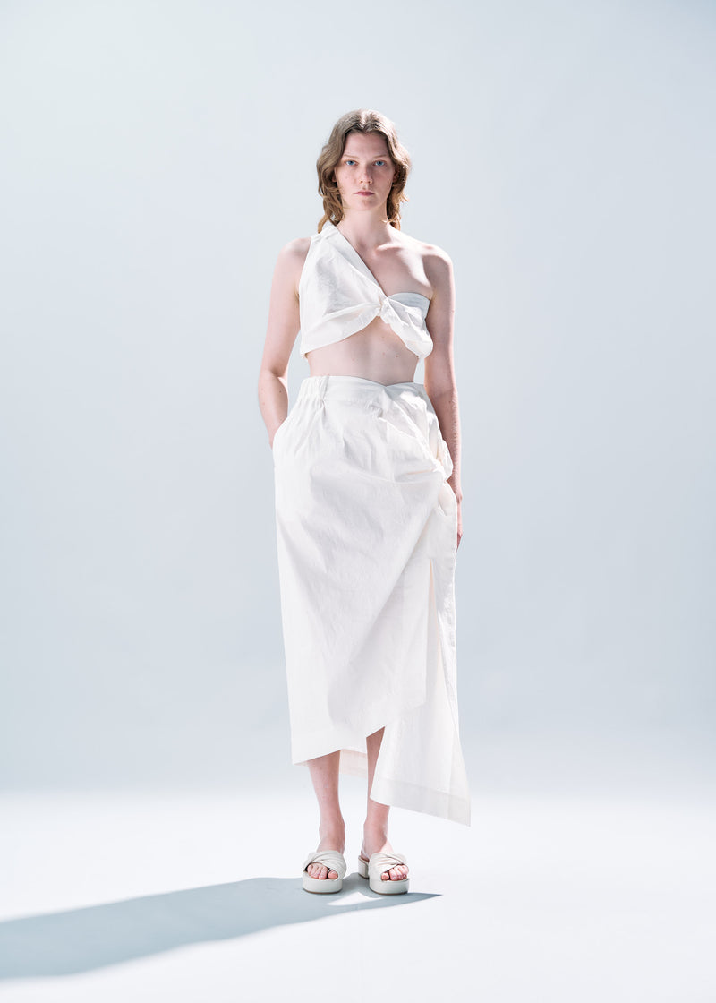 TWISTED Skirt Off White