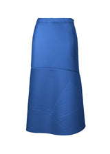 LEATHER LIKE PLEATS Skirt Blue