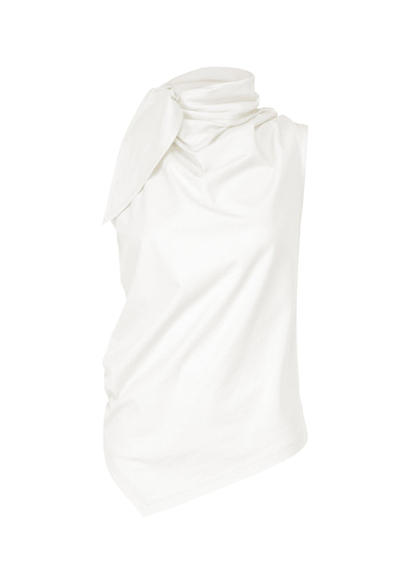COTTON KNOT JERSEY Top White