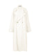 KHADI LAYERED Coat Frost White