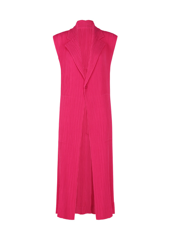 HATCHING PLEATS Vest Day Pink