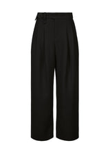 A product shot of the ISSEY MIYAKE ENTWINE trousers in black (15).