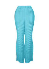 A product shot of the ISSEY MIYAKE  WRAPPED PLEATS trousers in sky blue (70)