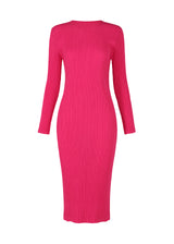 HATCHING PLEATS Dress Day Pink