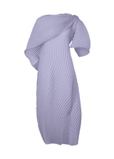 A product shot of the ISSEY MIYAKE  WRAPPED PLEATS dress in asagao purple (85)