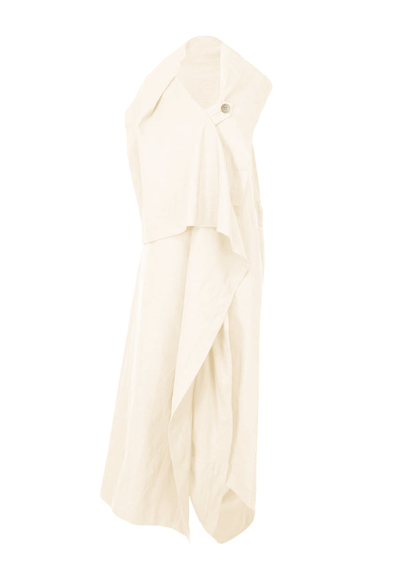 A product shot of the ISSEY MIYAKE  ENCLOTHE PANTS jumpsuit in frost white (05)