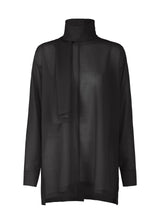 A product shot of the ISSEY MIYAKE  SHEER WOOL shirt in black (15)