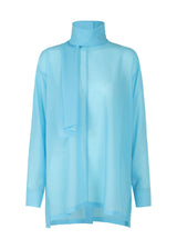 A product shot of the ISSEY MIYAKE  SHEER WOOL shirt in sky blue (70)