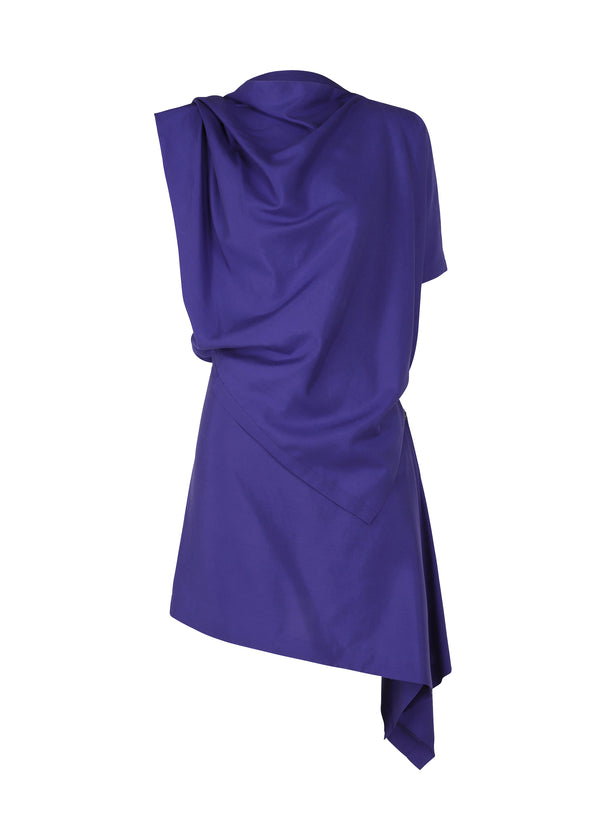 A product shot of the ISSEY MIYAKE  ENCLOTHE SILK top in dawn blue (78)