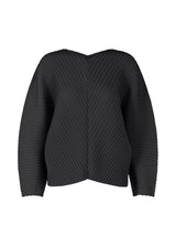 A product shot of the ISSEY MIYAKE VIGOR PLEATS SOLID shirt in black (15).