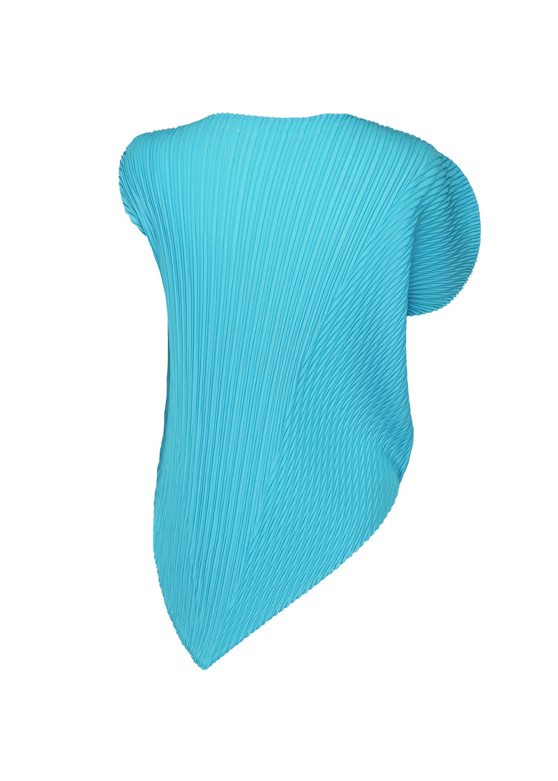 LEAF PLEATS Top Sky Blue