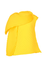 A product shot of the ISSEY MIYAKE  WRAPPED PLEATS top in patrinia yellow (58)