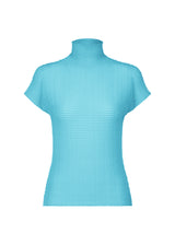 WOOLY PLEATS-48 Top Sky Blue