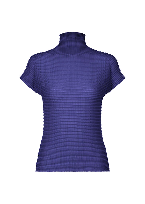 A product shot of the ISSEY MIYAKE  WOOLY PLEATS 48 top in dawn blue (78)