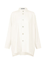 A product shot of the ISSEY MIYAKE  KHADI LAYERED shirt in frost white (05)