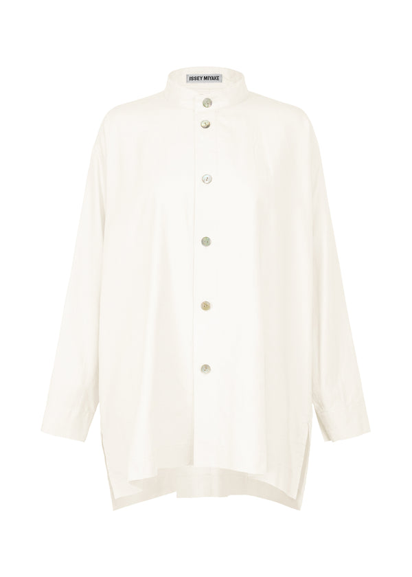 A product shot of the ISSEY MIYAKE  KHADI LAYERED shirt in frost white (05)