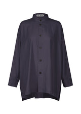 A product shot of the ISSEY MIYAKE  KHADI LAYERED shirt in midnight navy (79)