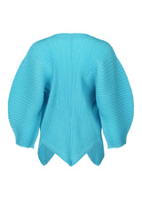 LEAF PLEATS Cardigan Sky Blue