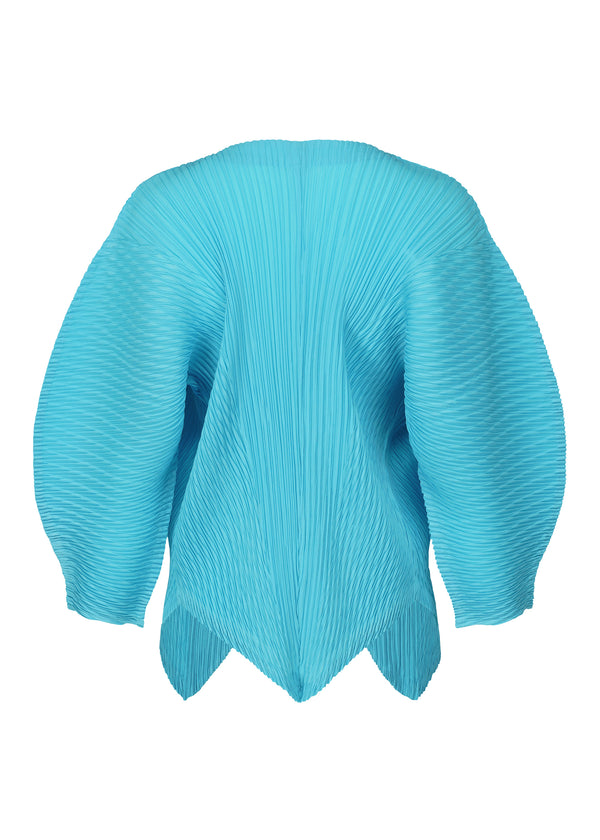 LEAF PLEATS Cardigan Sky Blue