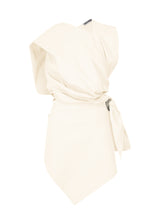 A product shot of the ISSEY MIYAKE  ENCLOTHE tunic in frost white (05)