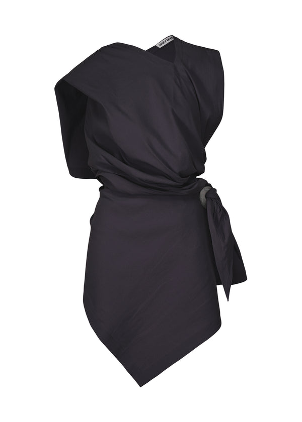 A product shot of the ISSEY MIYAKE  ENCLOTHE tunic in midnight navy (79)