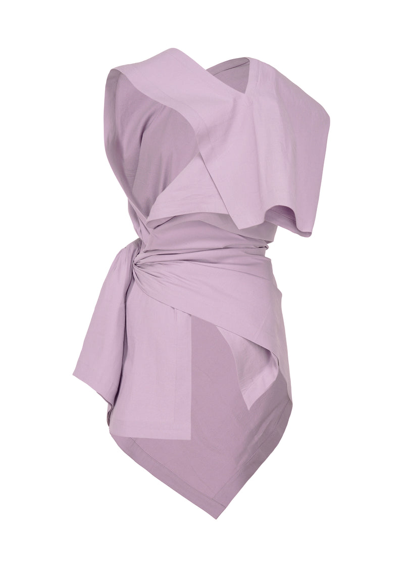 A detail shot of the ISSEY MIYAKE  ENCLOTHE tunic