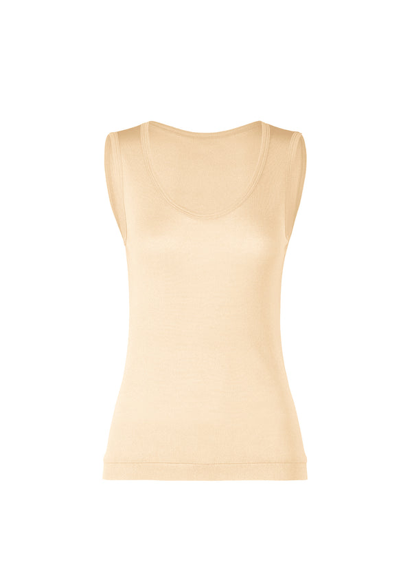 A product shot of the ISSEY MIYAKE  SILK JERSEY top in moon white (06)