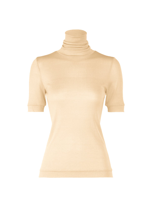 A product shot of the ISSEY MIYAKE  SILK JERSEY top in moon white (06)