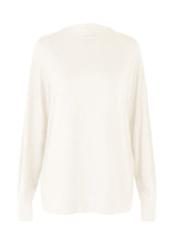 A product shot of the ISSEY MIYAKE  WIND SMOOTH JERSEY top in frost white (05)