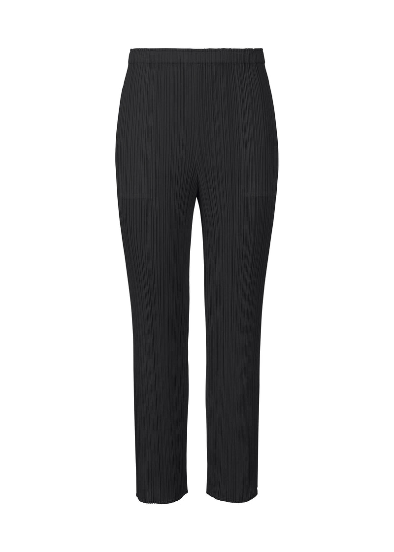 A product shot of the PLEATS PLEASE ISSEY MIYAKE  MONTHLY COLORS JULY trousers in black (15)