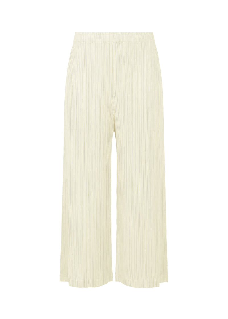 THICKER BOTTOMS 1 Wide-leg Trousers Off White | ISSEY MIYAKE ONLINE ...