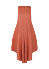 A product shot of the PLEATS PLEASE ISSEY MIYAKE  SOLAR FLARE dress in coral pink (25)