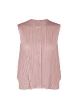 A product shot of the PLEATS PLEASE ISSEY MIYAKE  SOLAR FLARE shirt in greyish pink (21)