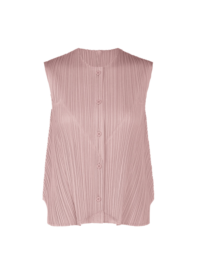 A product shot of the PLEATS PLEASE ISSEY MIYAKE  SOLAR FLARE shirt in greyish pink (21)