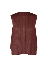 A product shot of the PLEATS PLEASE ISSEY MIYAKE  SOLAR FLARE shirt in bordeaux (84)