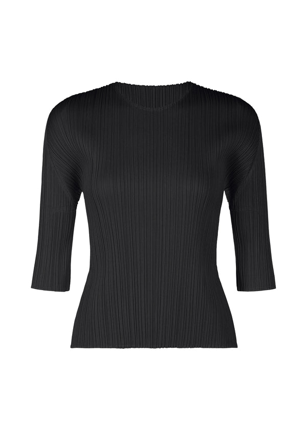 A product shot of the PLEATS PLEASE ISSEY MIYAKE  MONTHLY COLORS JULY top in black (15)