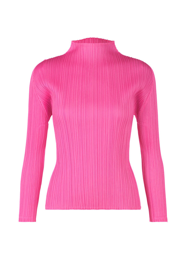 A product shot of the PLEATS PLEASE ISSEY MIYAKE MONTHLY COLORS OCTOBER top in pink (22).