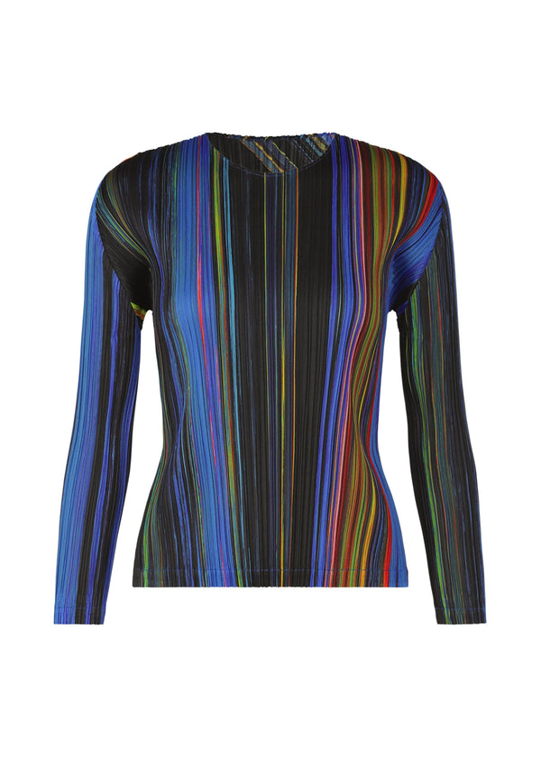 A product shot of the PLEATS PLEASE ISSEY MIYAKE WARP top in black (15).