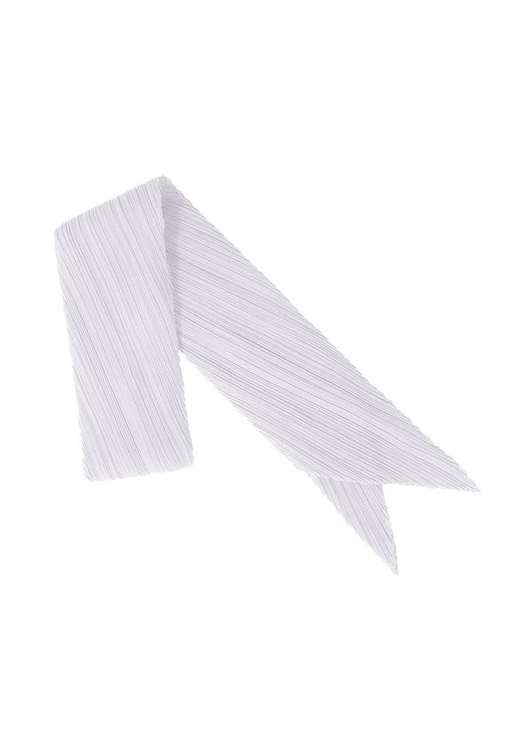 A product shot of the PLEATS PLEASE ISSEY MIYAKE  MONTHLY SCARF JULY stole in light grey (10)