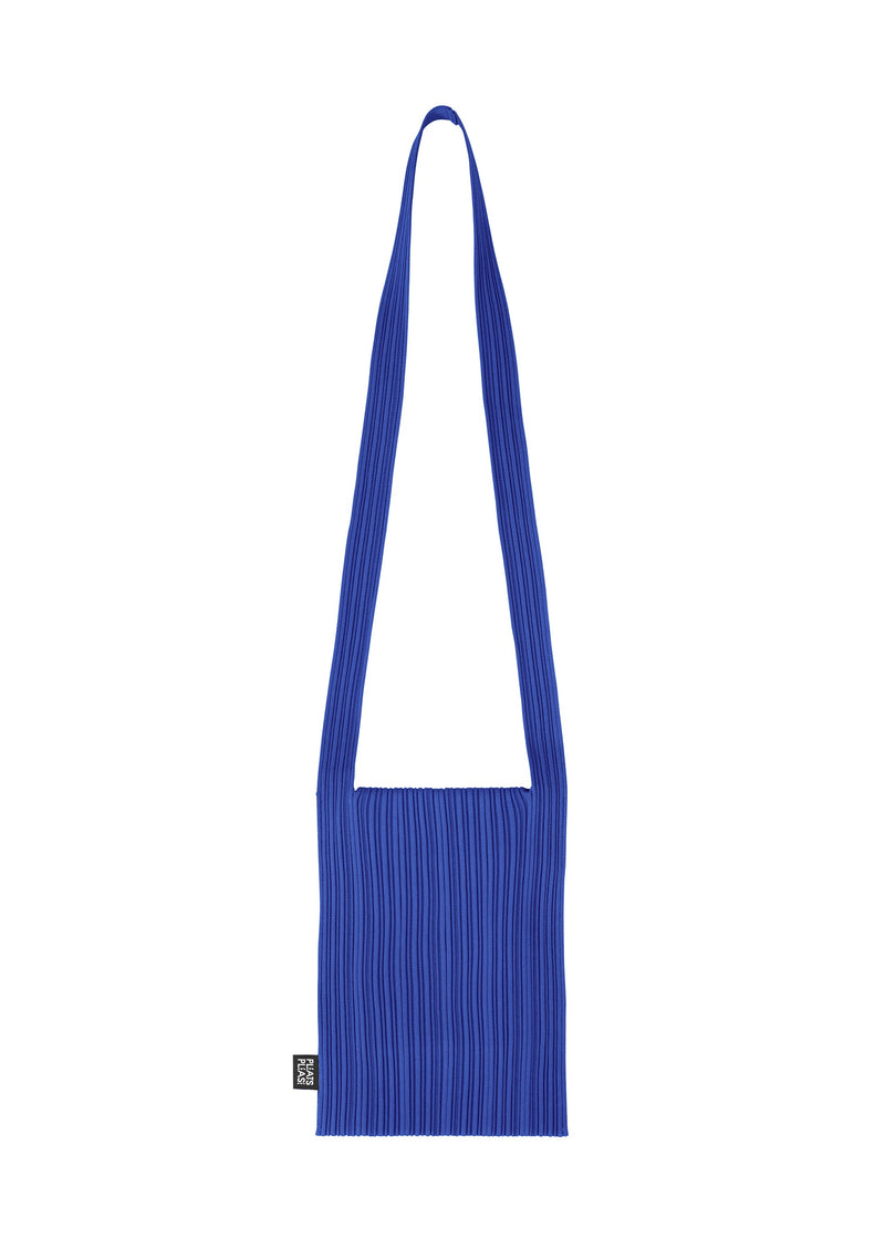 A product shot of the PLEATS PLEASE ISSEY MIYAKE CREPE KNIT BAG bag in blue (72).