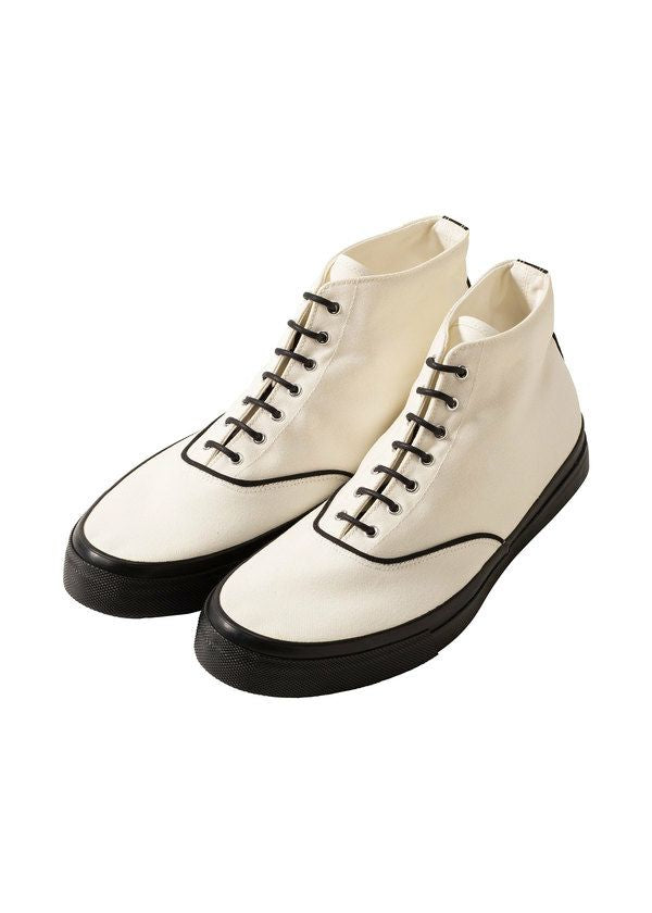 CANVAS DECK SHOES-HI Shoes White x Black