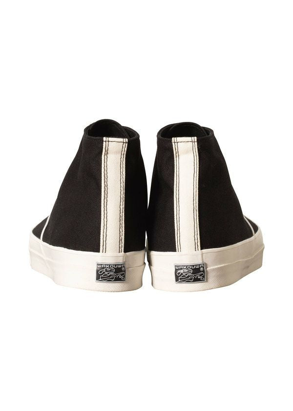 CANVAS DECK SHOES-HI Shoes Black x White