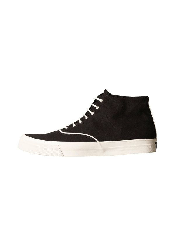 CANVAS DECK SHOES-HI Shoes Black x White